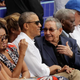 Sasha Obama, first lady Michelle Obama, President Barack Obama and Cuban President Raúl Castro attend an exhibition game between the Cuban national baseball team and Major League Baseball’s Tampa Bay Rays at the Estado Latinoamericano on March 22, 2016, in Havana.
Chip Somodevilla/Getty Images